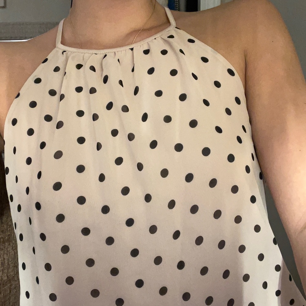 Polka dot halter top